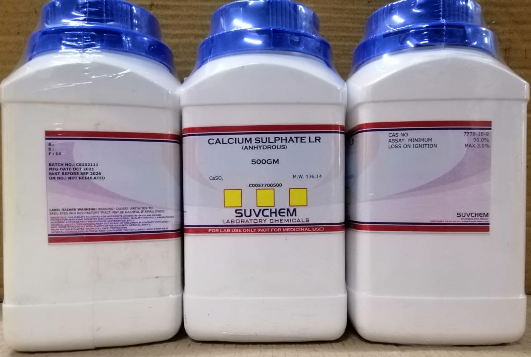 CALCIUM SULPHATE ANHDYROUS LR (DRIED)