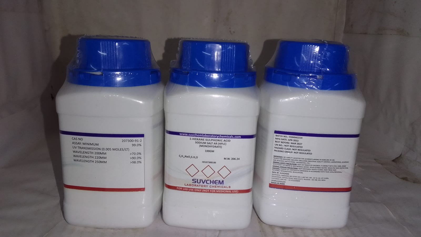 1-HEXANE SULPHONIC ACID SODIUM SALT MONOHYDRATE (HPLC) AR