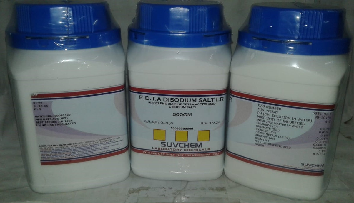 ETHYLENE DIAMINE TETRA ACETIC ACID DISODIUM SALT LR (E.D.T.A. DISODIUM SALT)