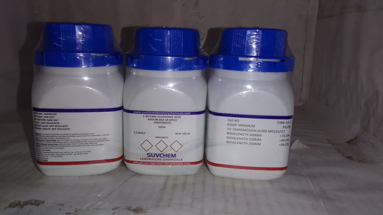 1-BUTANE SULPHONIC ACID SODIUM SALT ANHYDROUS (HPLC) AR