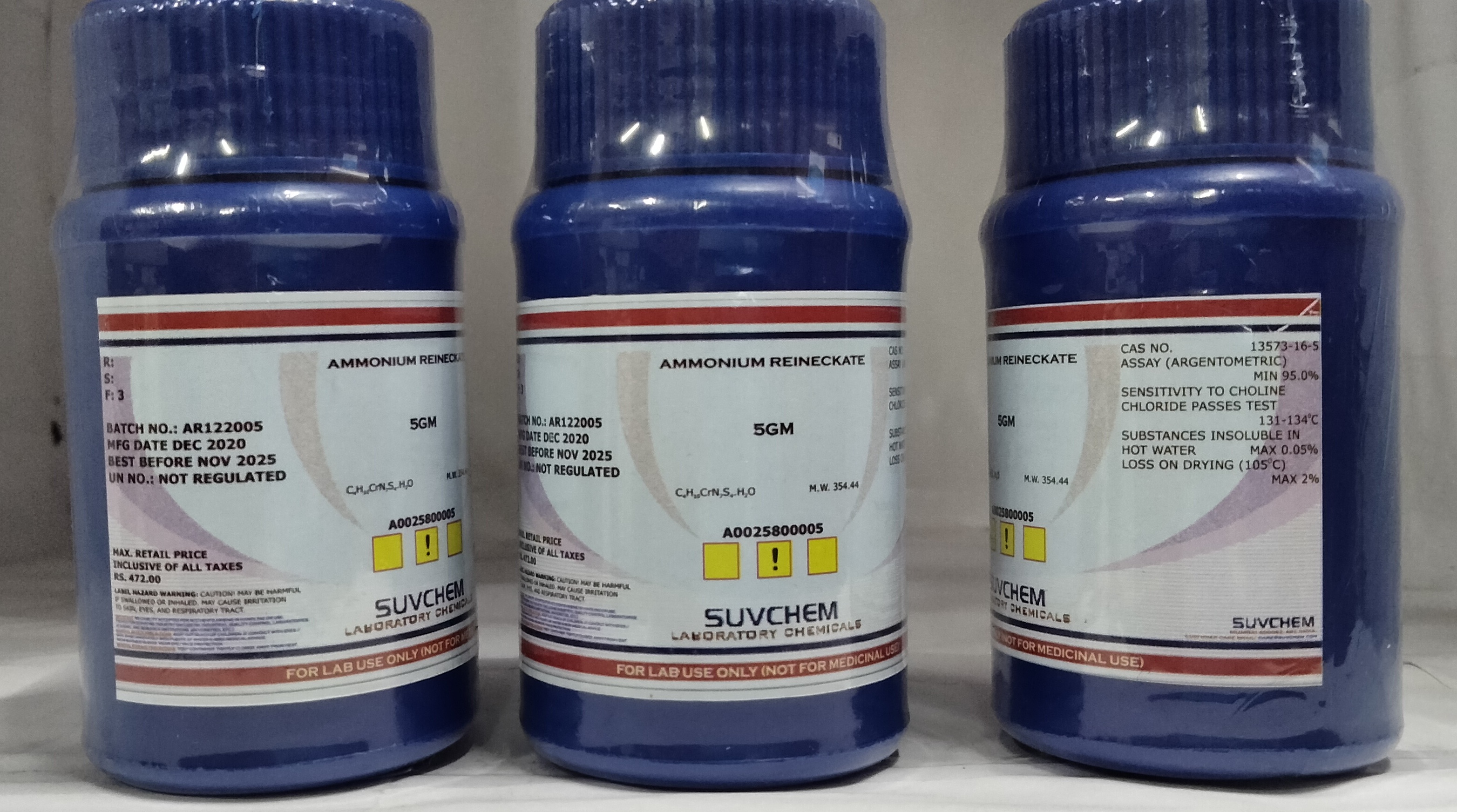 AMMONIUM REINECKATE (COLOUR REAGENT AND PRECIPITANT FOR MERCURY)