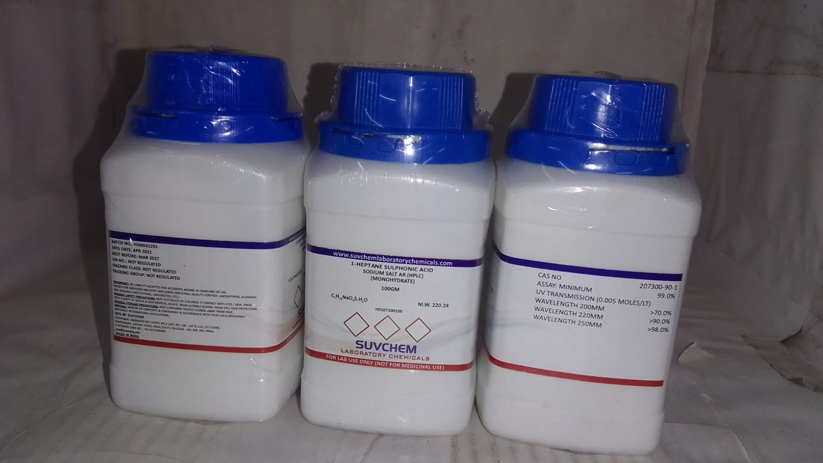 1-HEPTANE SULPHONIC ACID SODIUM SALT MONOHYDRATE (HPLC) AR