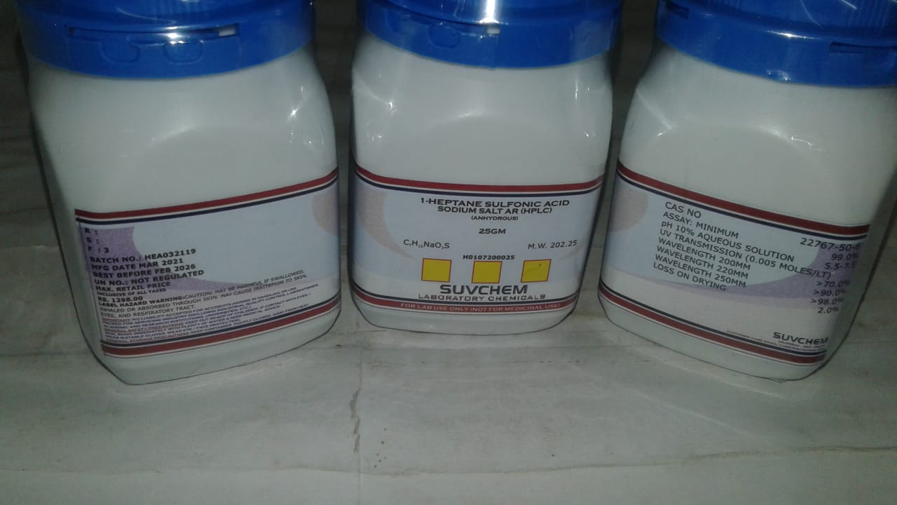 1-HEPTANE SULPHONIC ACID SODIUM SALT ANHYDROUS (HPLC) AR